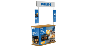 Promotional table Made by XPLUS for Phillips in Blue